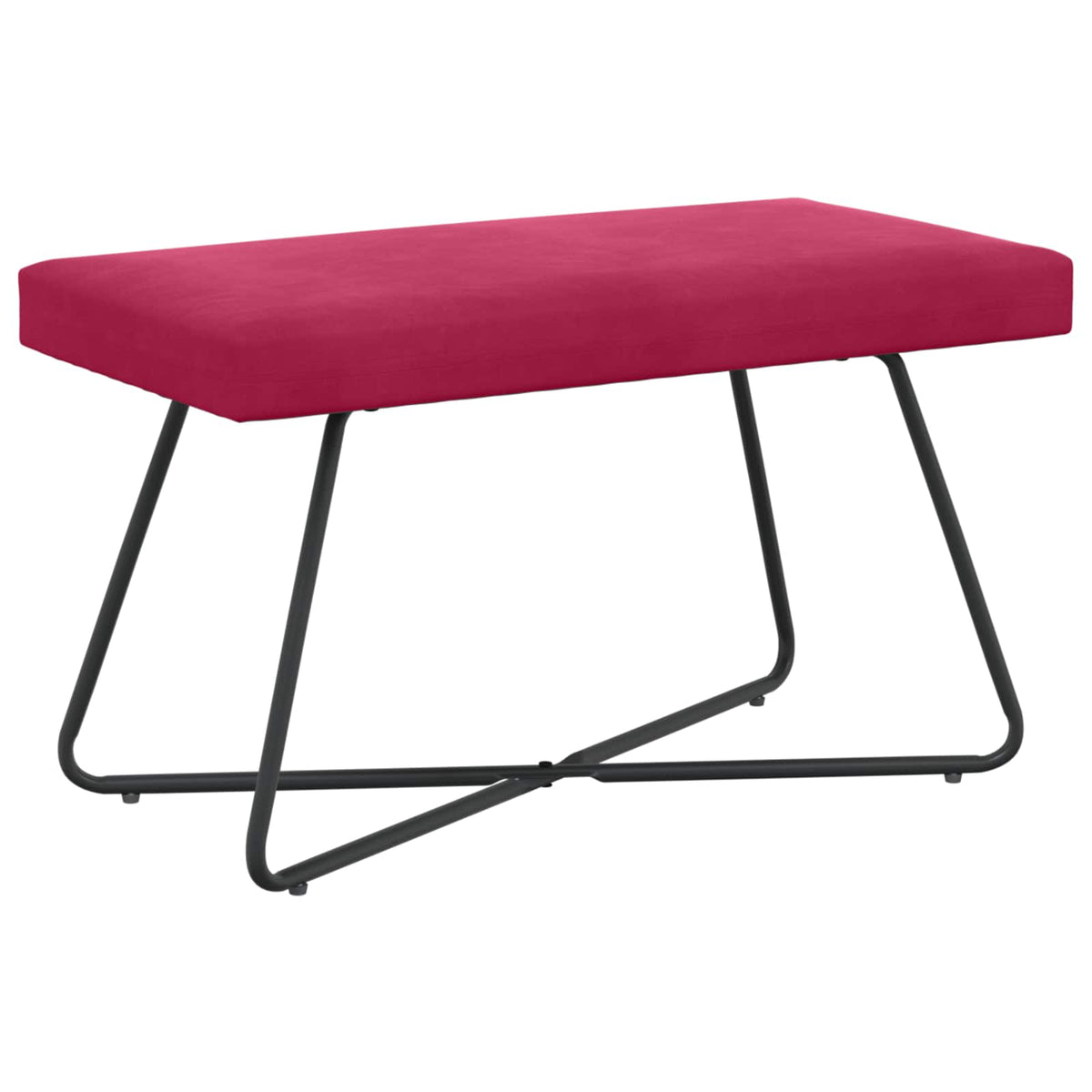 bænk Vinrød 80 x 40 x 45 cm Fløjl