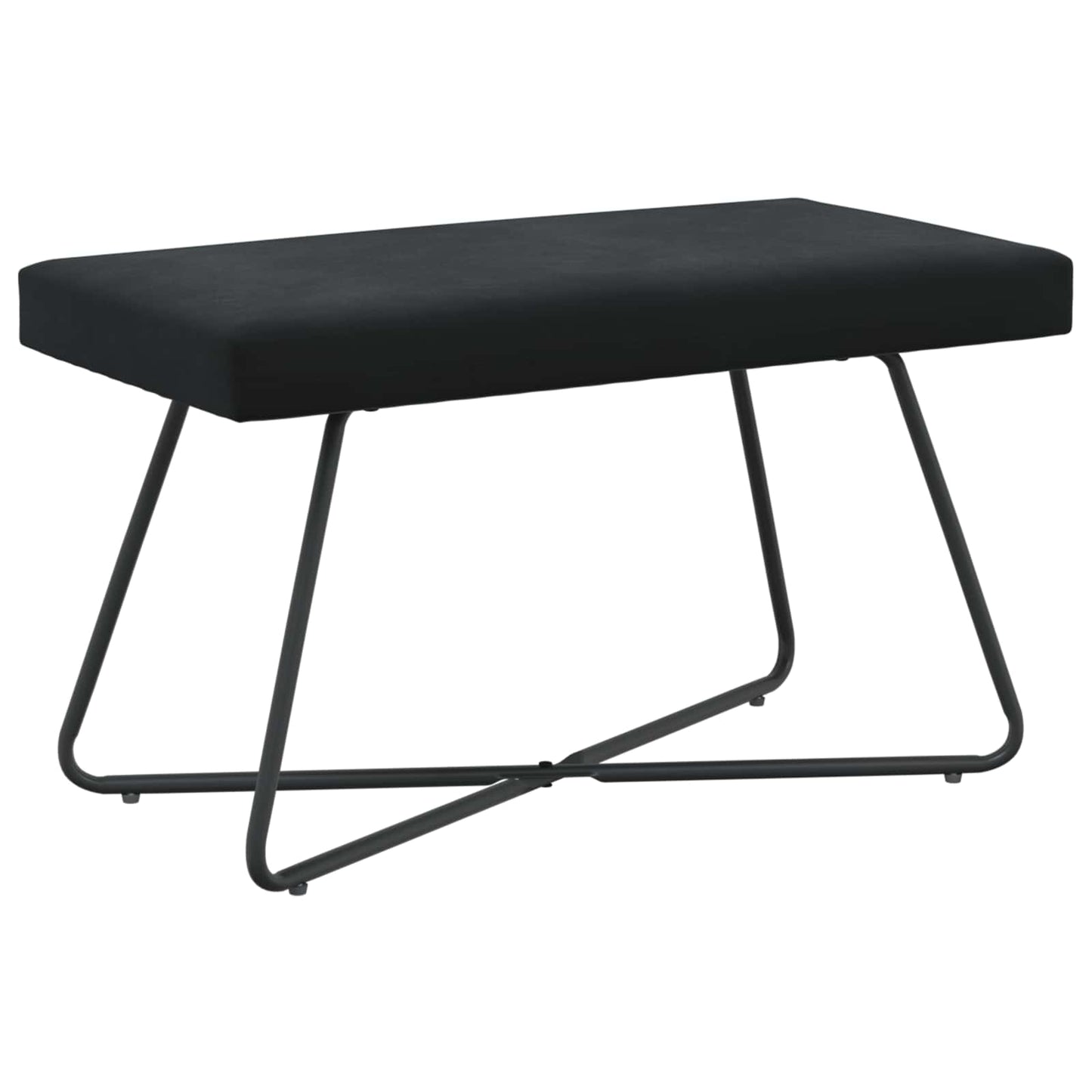 bænk Sort 80 x 40 x 45 cm Fløjl