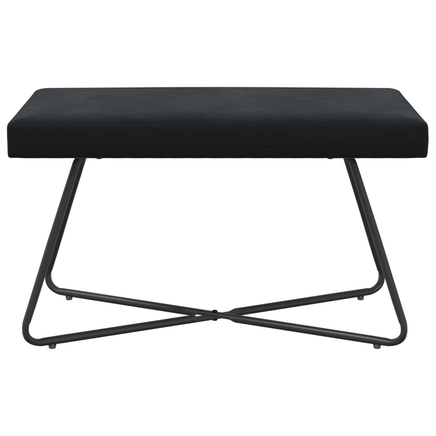 bænk Sort 80 x 40 x 45 cm Fløjl