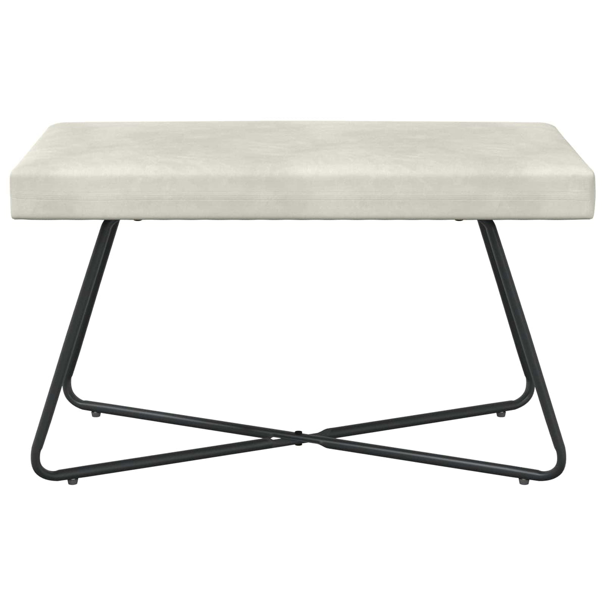 bænk Cremefarvet 80 x 40 x 45 cm Fløjl