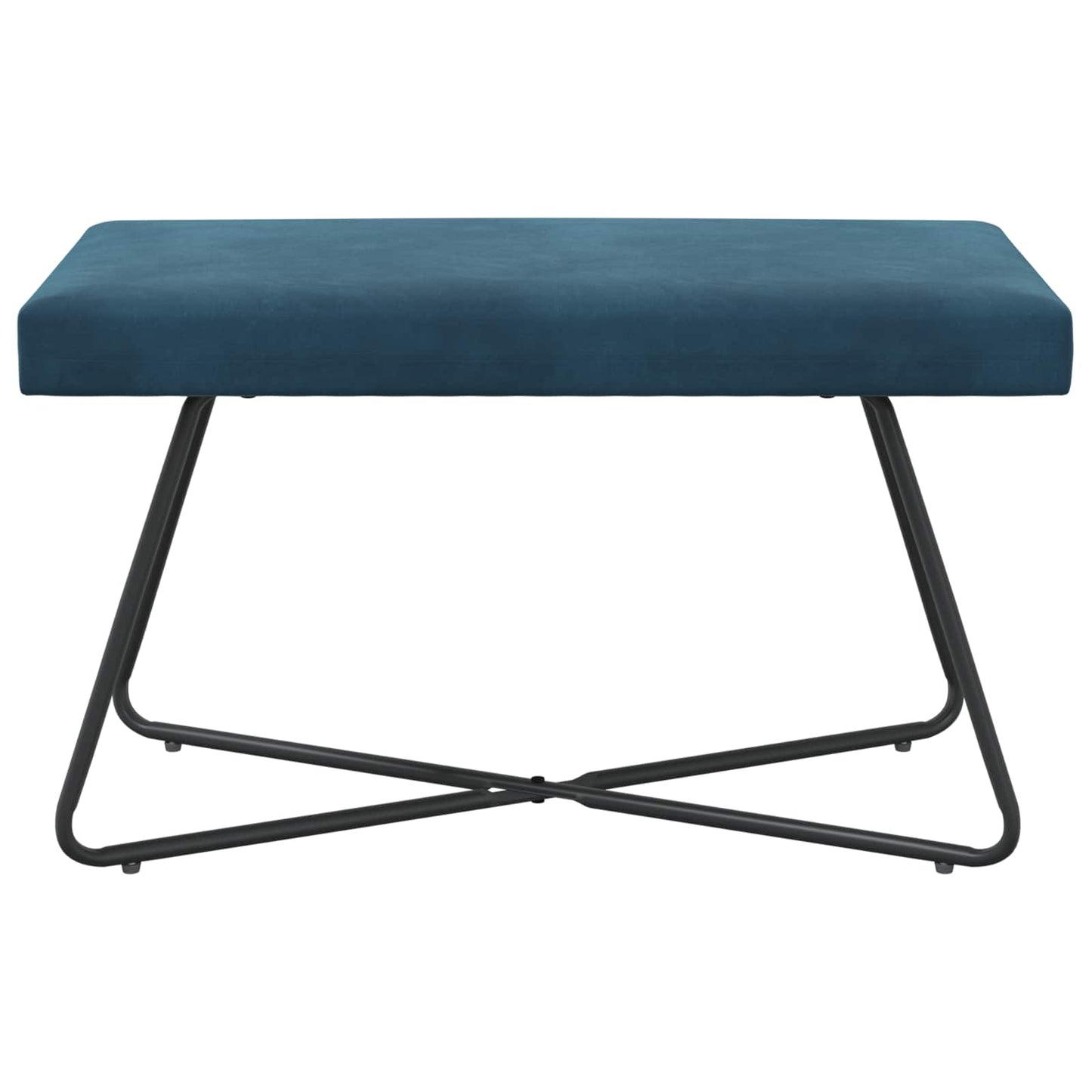 bænk Blå 80 x 40 x 45 cm Fløjl