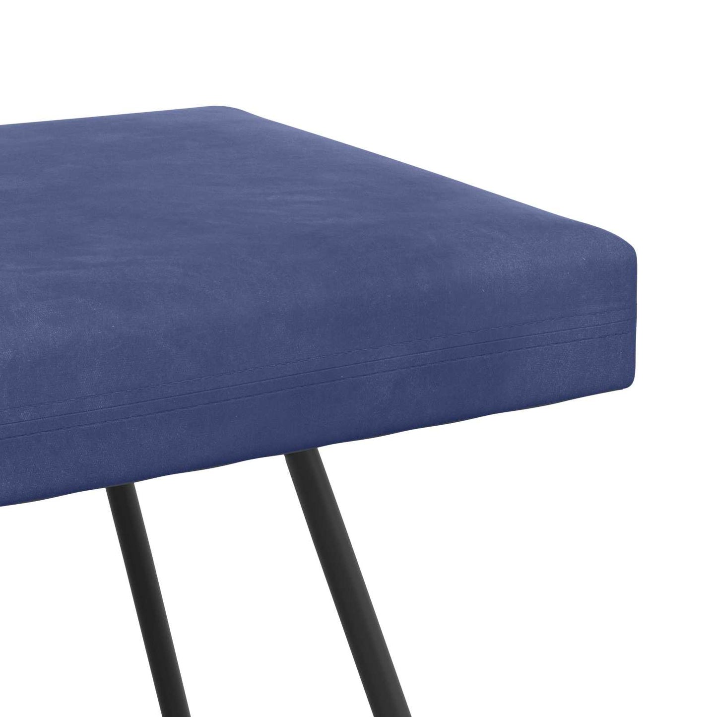 bænk Politi blå 80 x 40 x 45 cm Fløjl