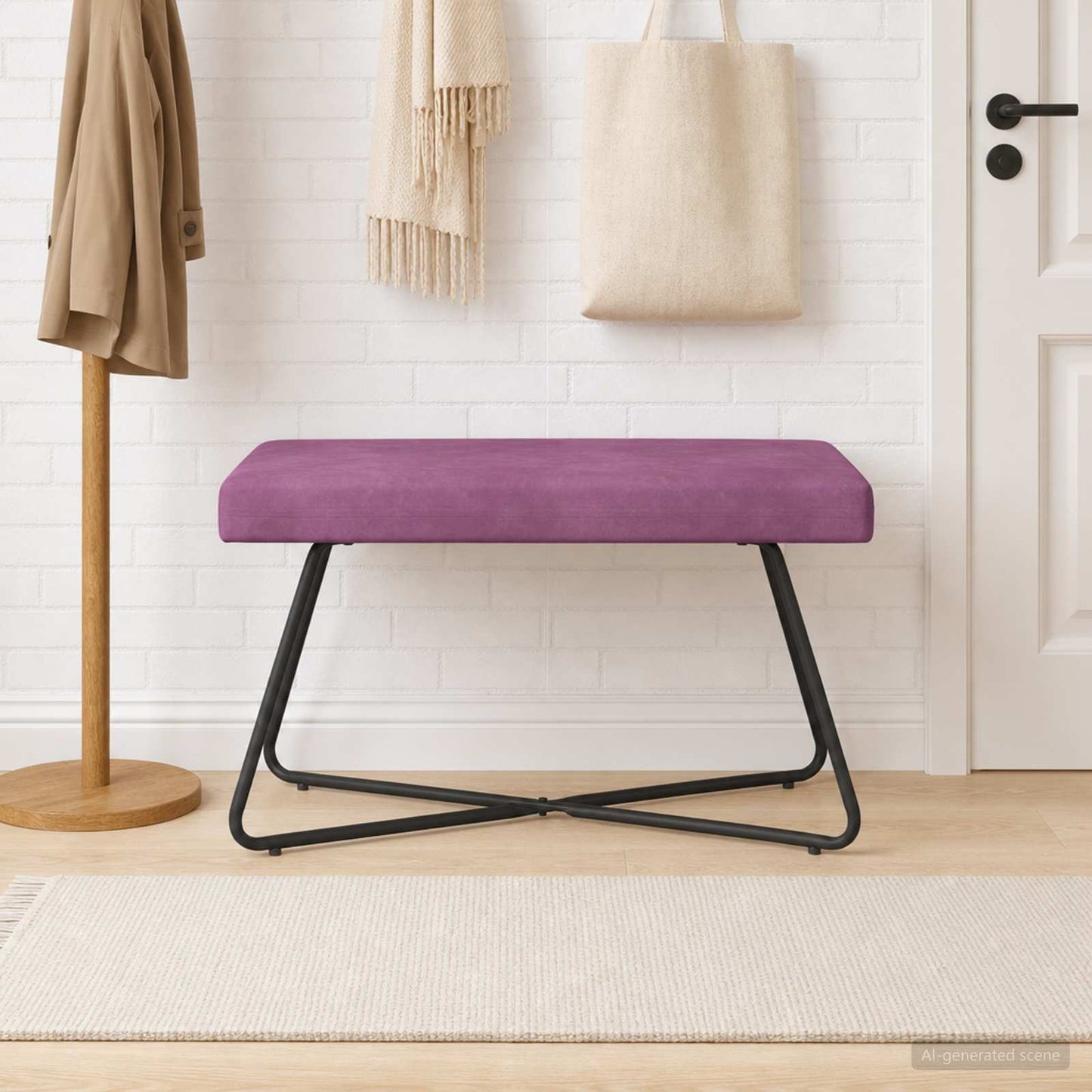 bænk Lilla 80 x 40 x 45 cm Fløjl