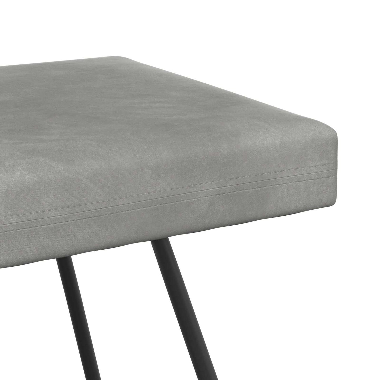 bænk Lysegrå 110 x 40 x 45 cm Fløjl