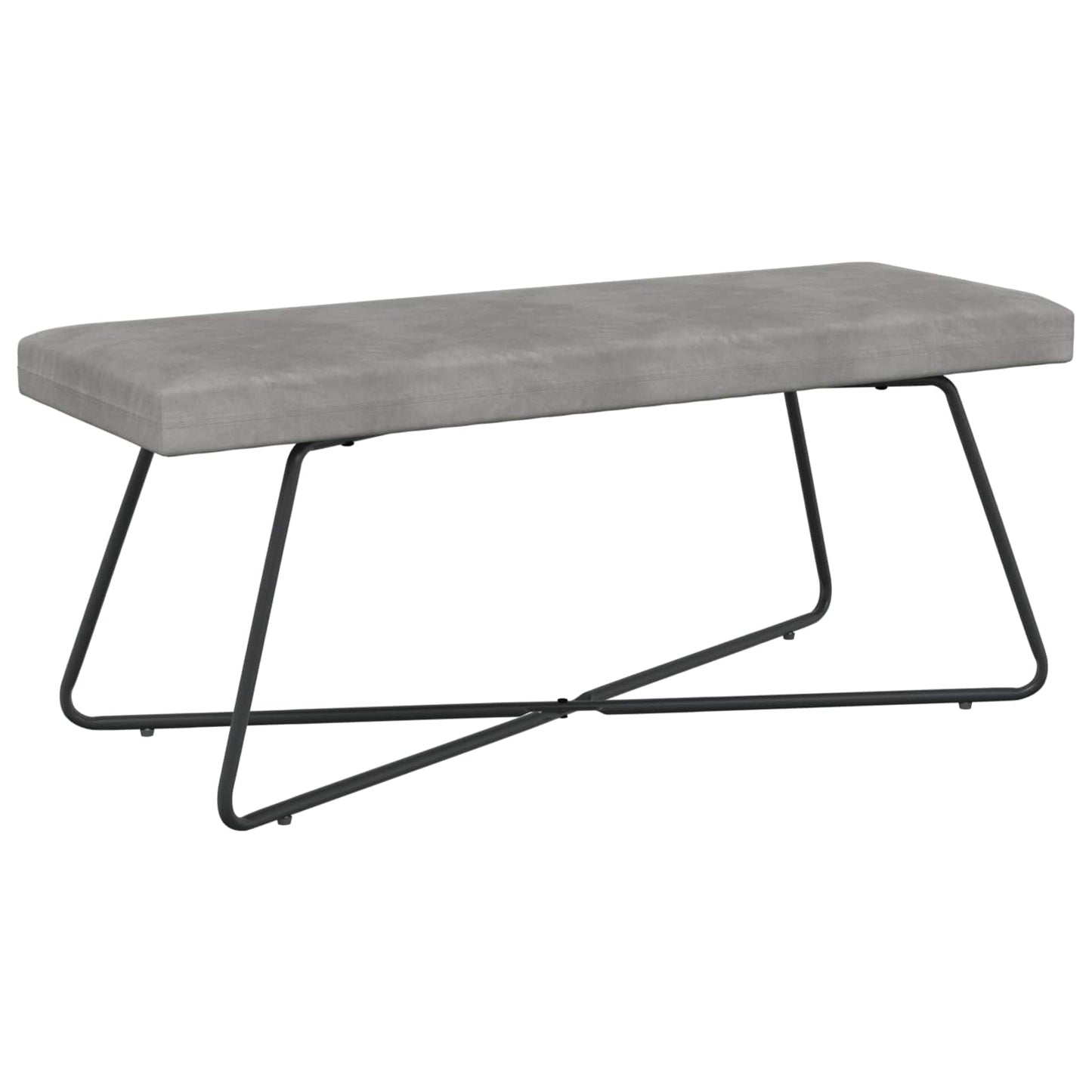 bænk Lysegrå 110 x 40 x 45 cm Fløjl