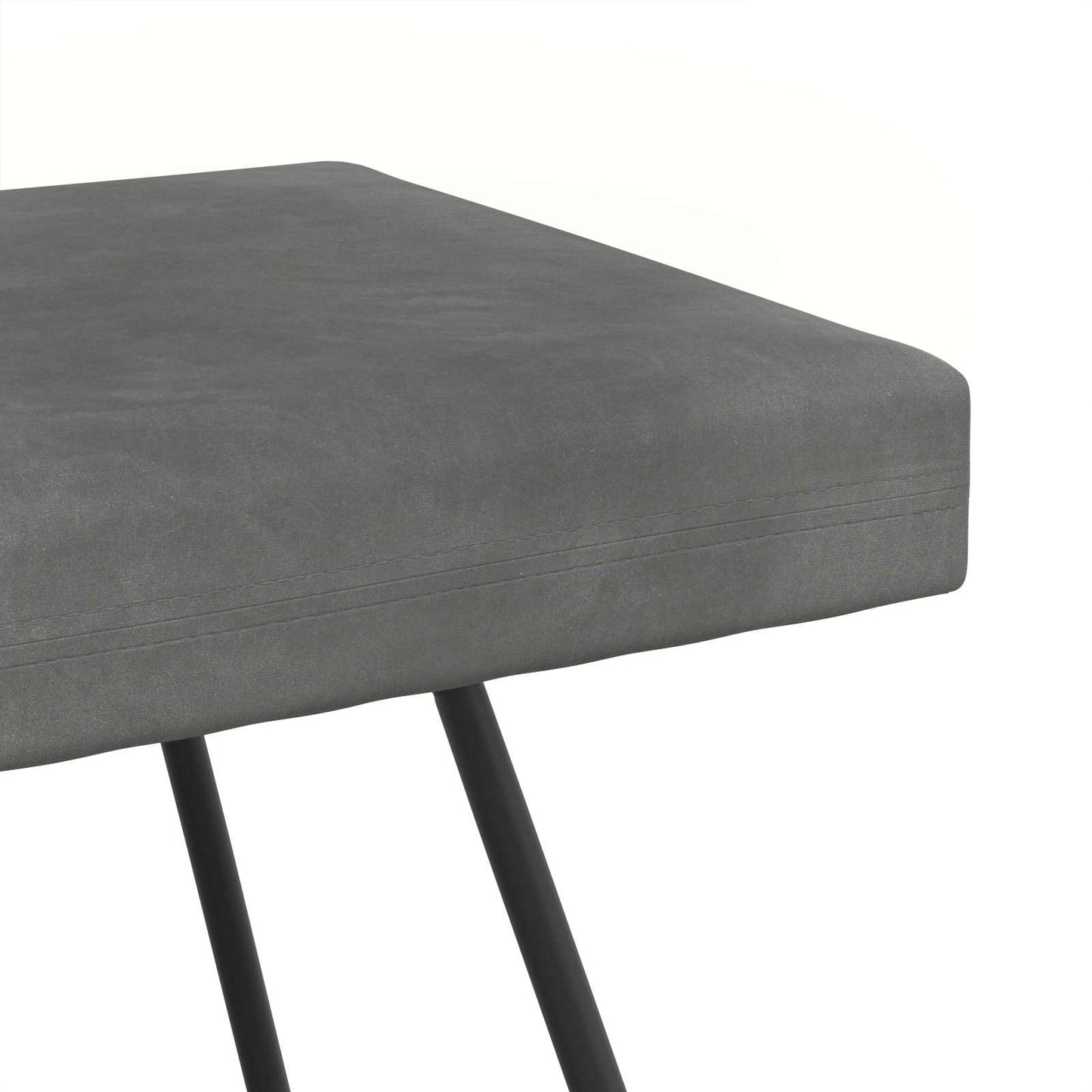 bænk Mørkegrå 110 x 40 x 45 cm Fløjl