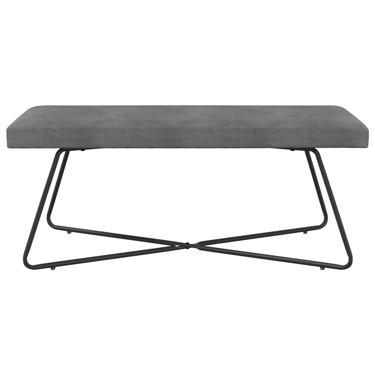 bænk Mørkegrå 110 x 40 x 45 cm Fløjl