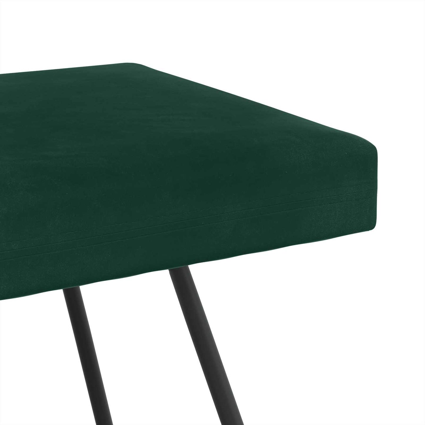 bænk Mørkegrøn 110 x 40 x 45 cm Fløjl