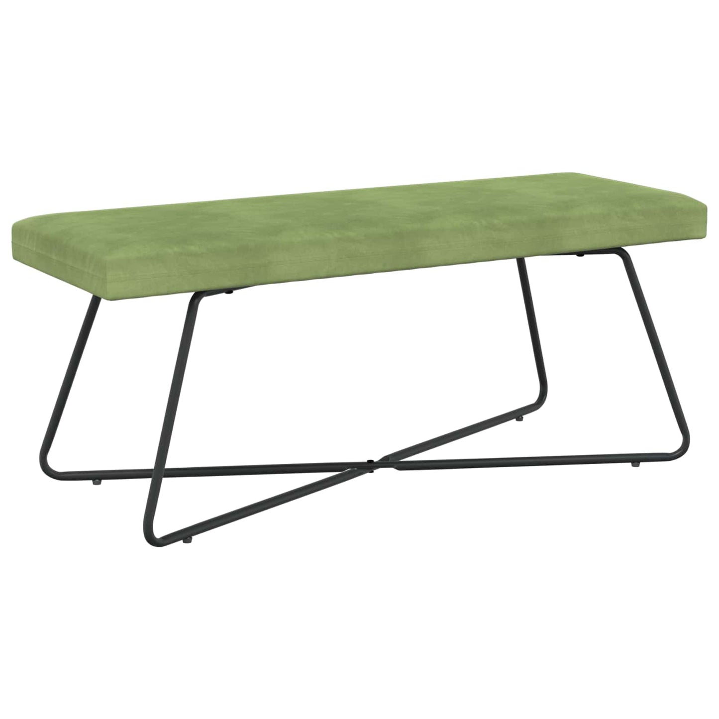 bænk Lys grøn 110 x 40 x 45 cm Fløjl