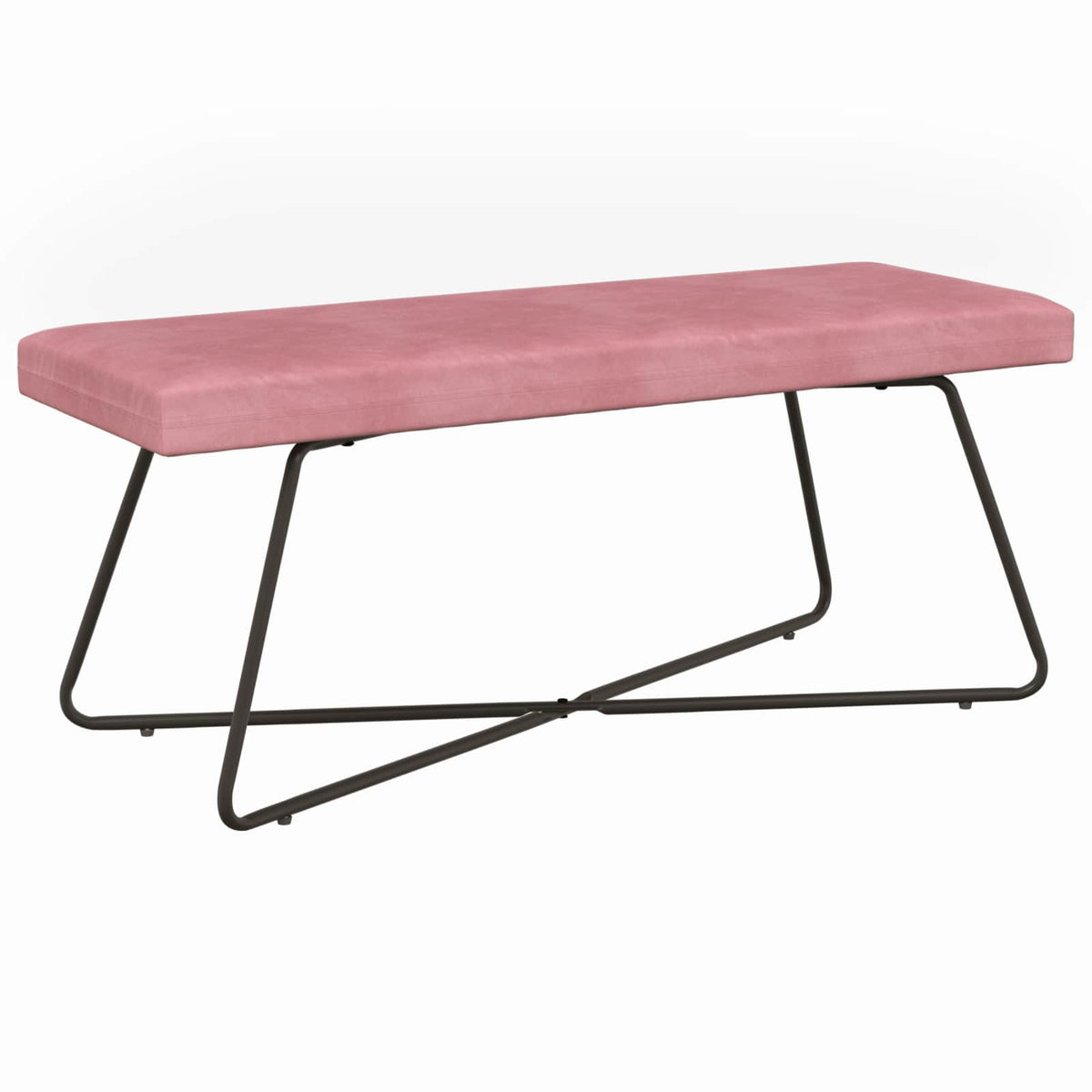 bænk Lyserød 110 x 40 x 45 cm Fløjl