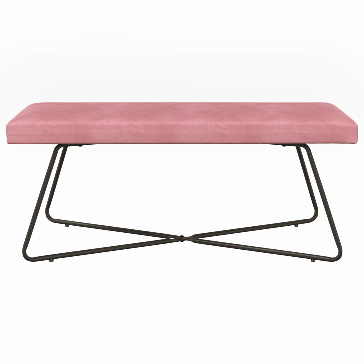 bænk Lyserød 110 x 40 x 45 cm Fløjl