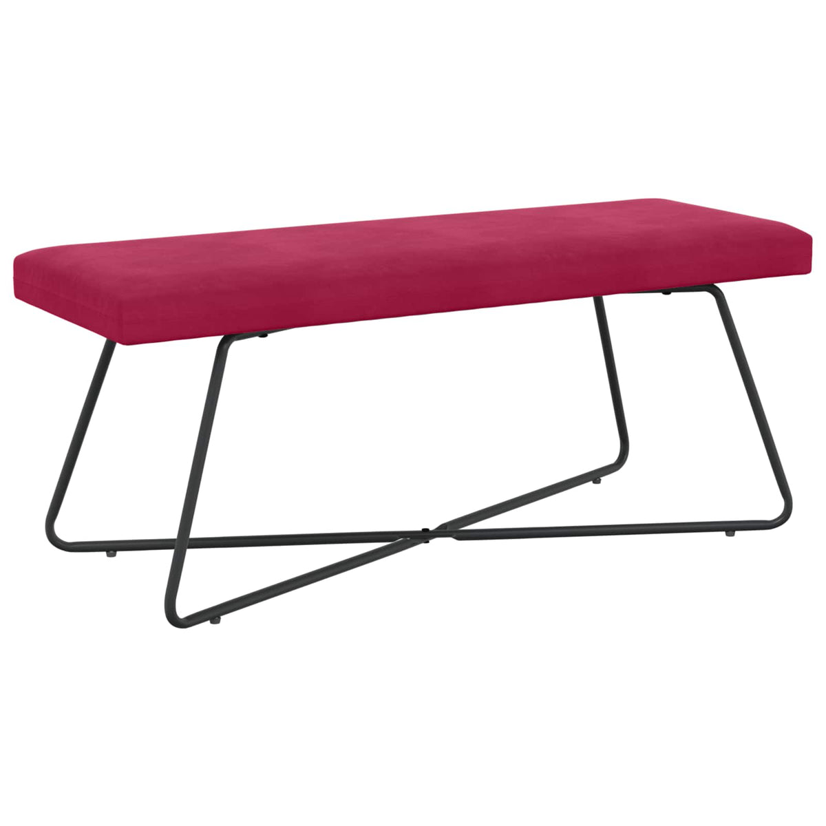 bænk Vinrød 110 x 40 x 45 cm Fløjl