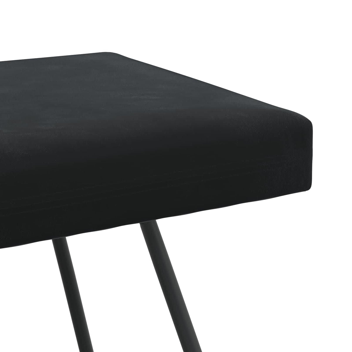 bænk Sort 110 x 40 x 45 cm Fløjl