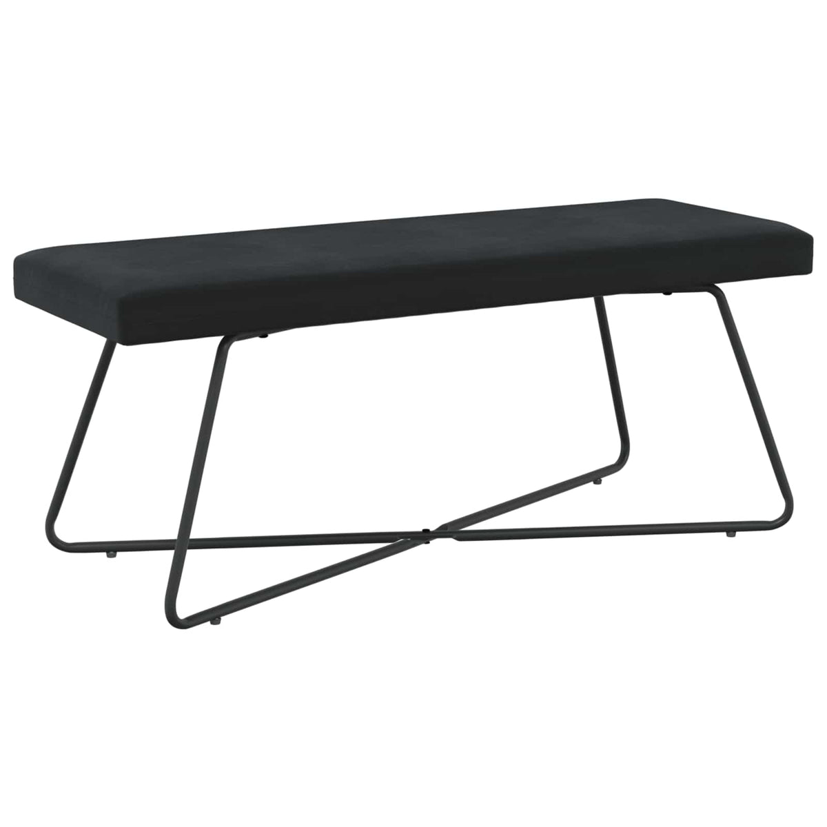 bænk Sort 110 x 40 x 45 cm Fløjl