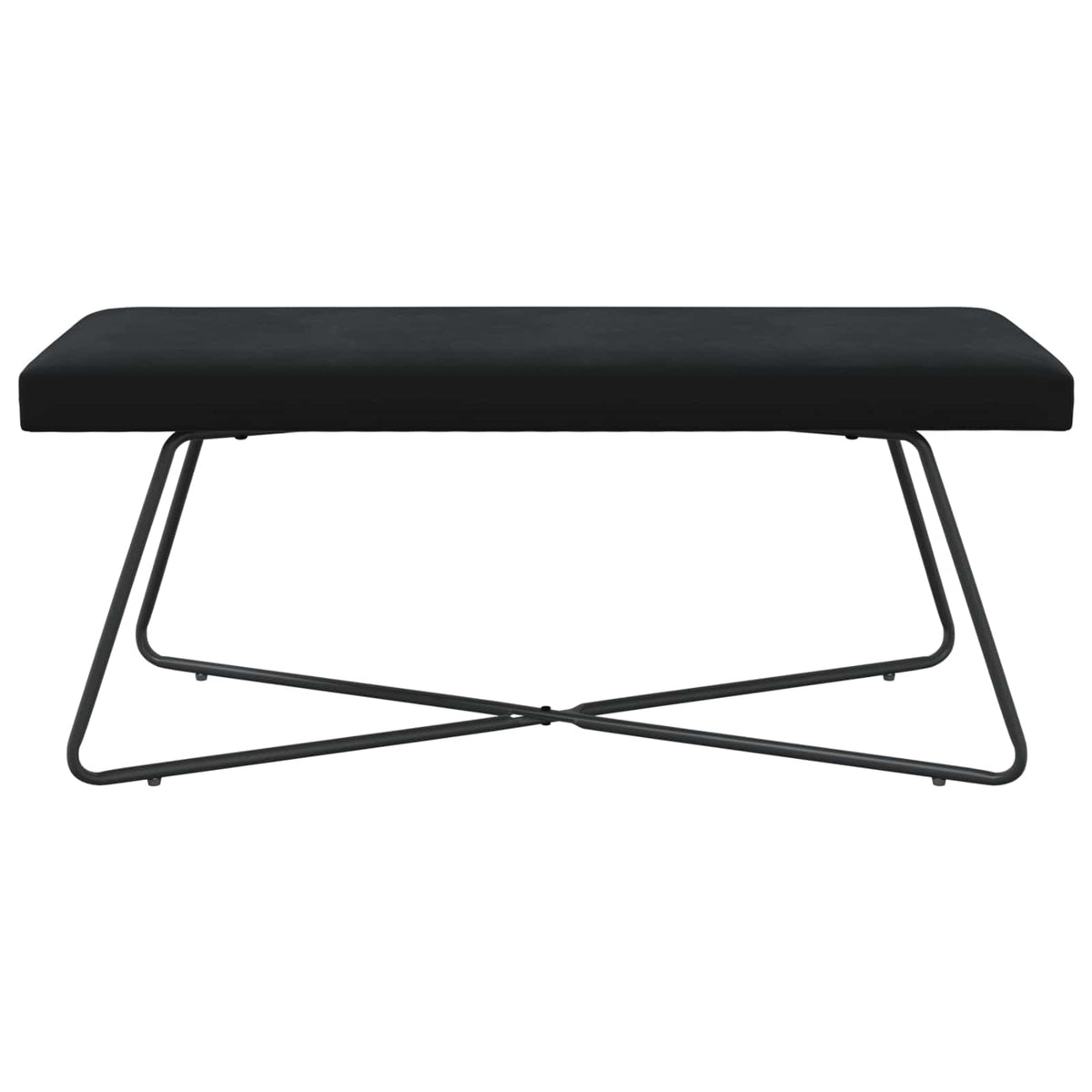 bænk Sort 110 x 40 x 45 cm Fløjl