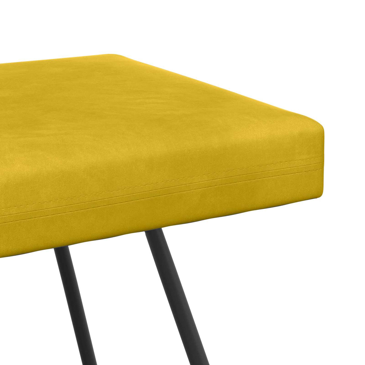 bænk Gul 110 x 40 x 45 cm Fløjl