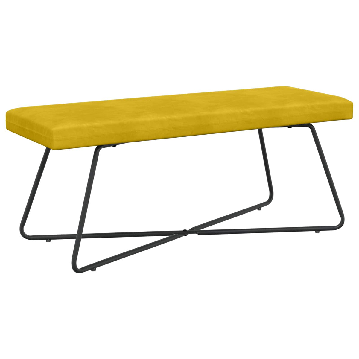 bænk Gul 110 x 40 x 45 cm Fløjl