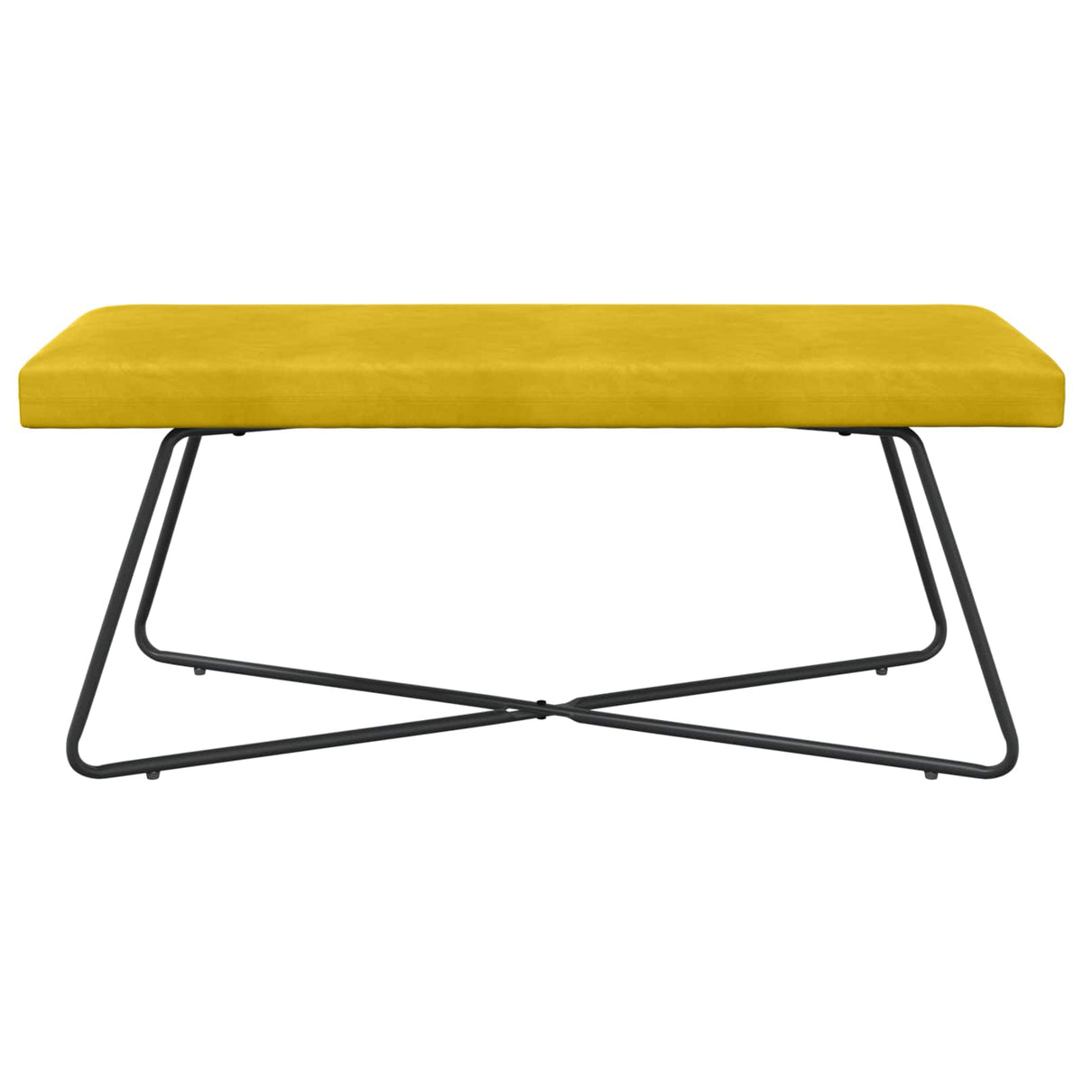 bænk Gul 110 x 40 x 45 cm Fløjl