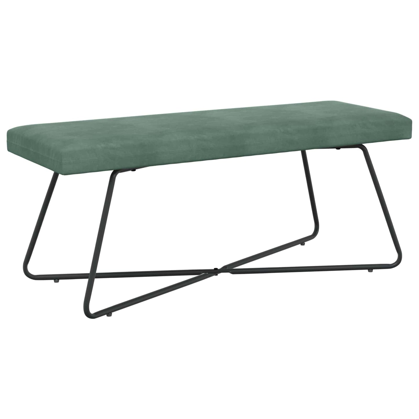 bænk Havgrøn 110 x 40 x 45 cm Fløjl