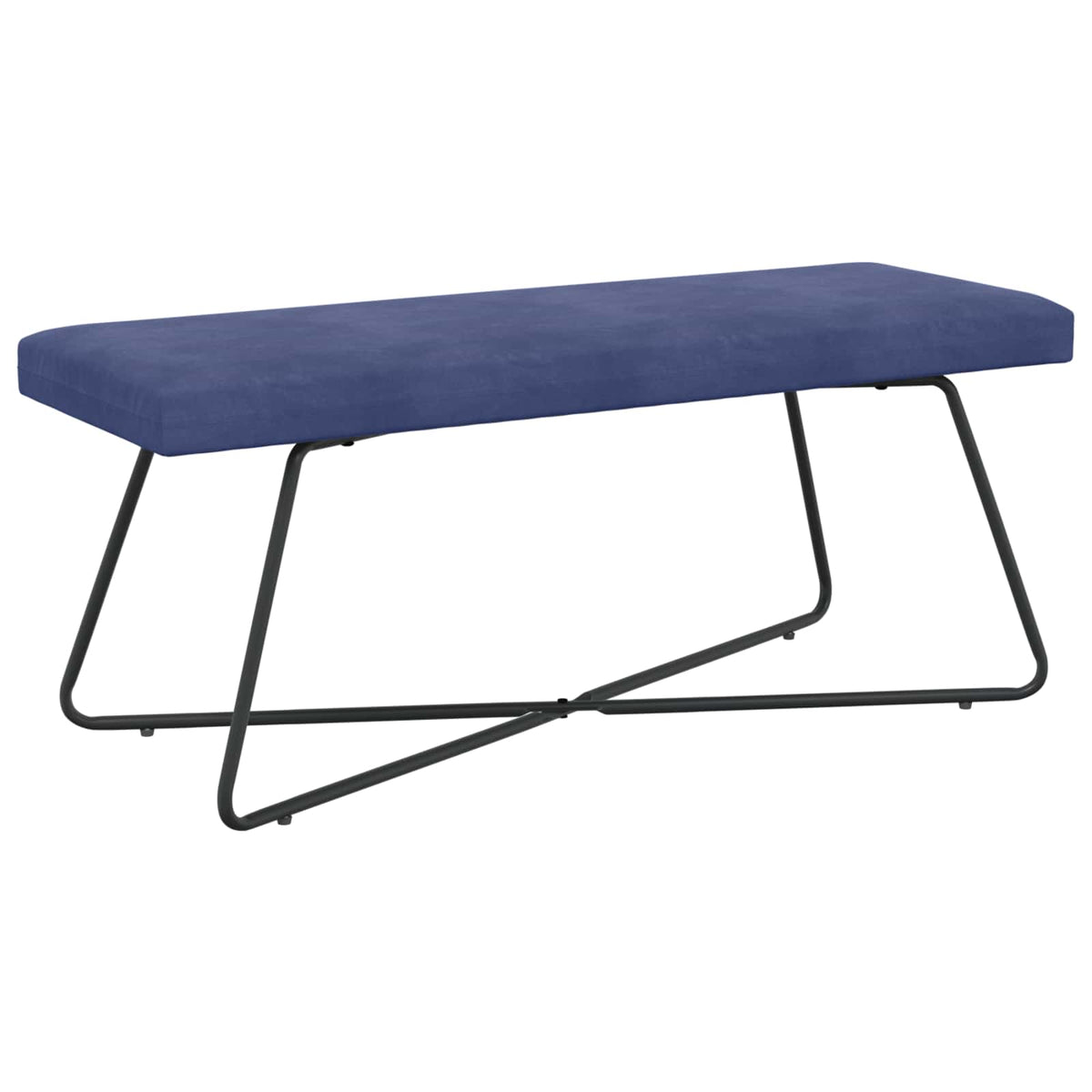 bænk Politi blå 110 x 40 x 45 cm Fløjl