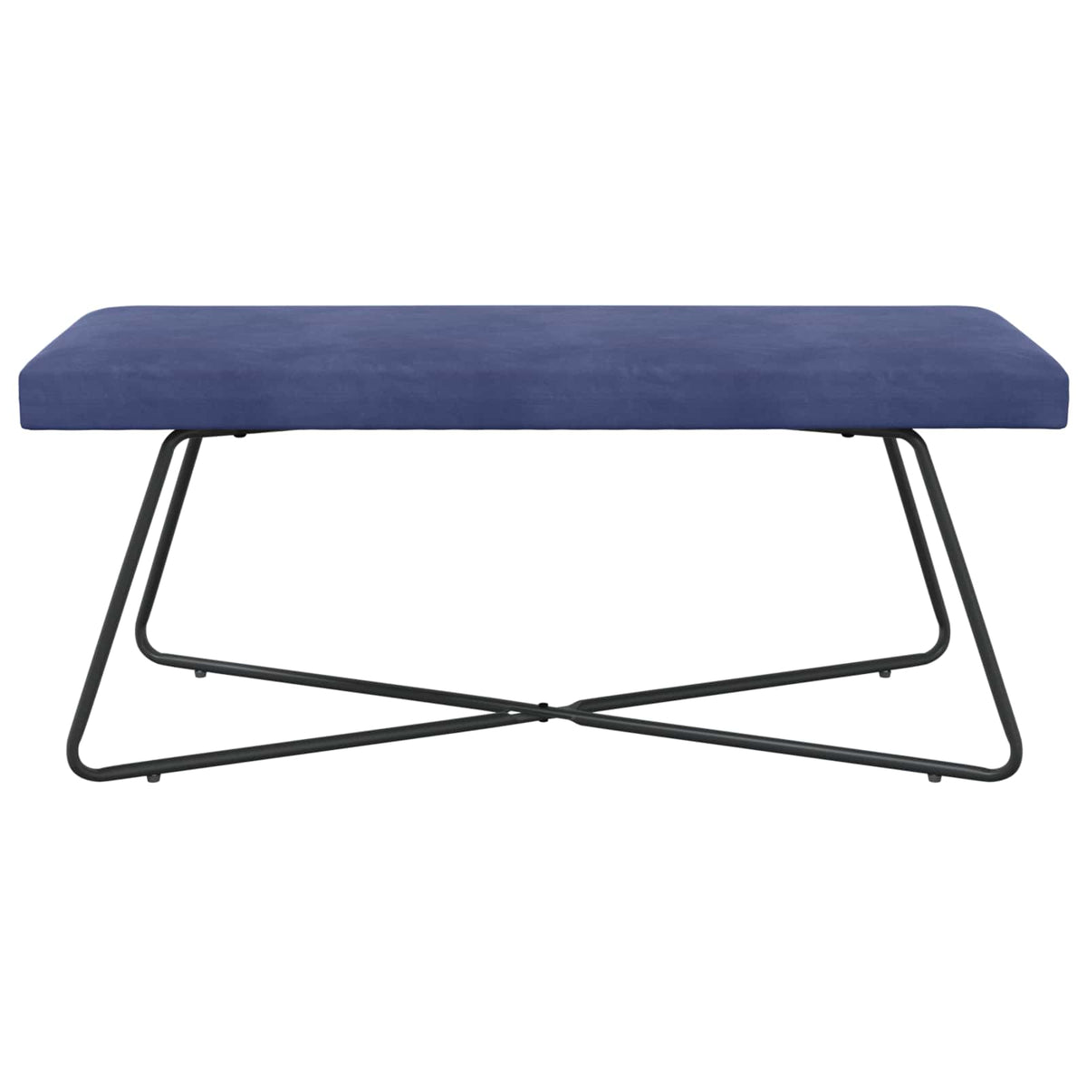 bænk Politi blå 110 x 40 x 45 cm Fløjl