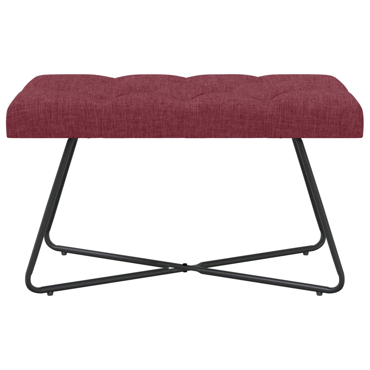 Bænk med knap tufting Vinrød 80 x 40 x 46 cm Stof