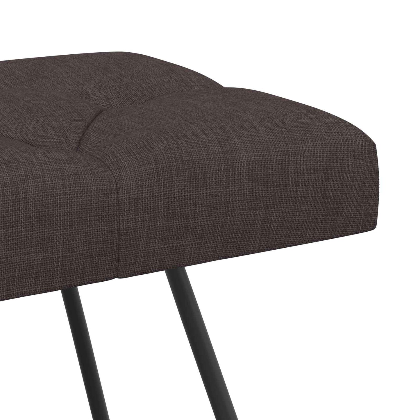 Bænk med knap tufting Mørk Brun 80 x 40 x 46 cm Stof
