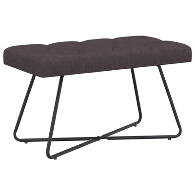 Bænk med knap tufting Mørk Brun 80 x 40 x 46 cm Stof