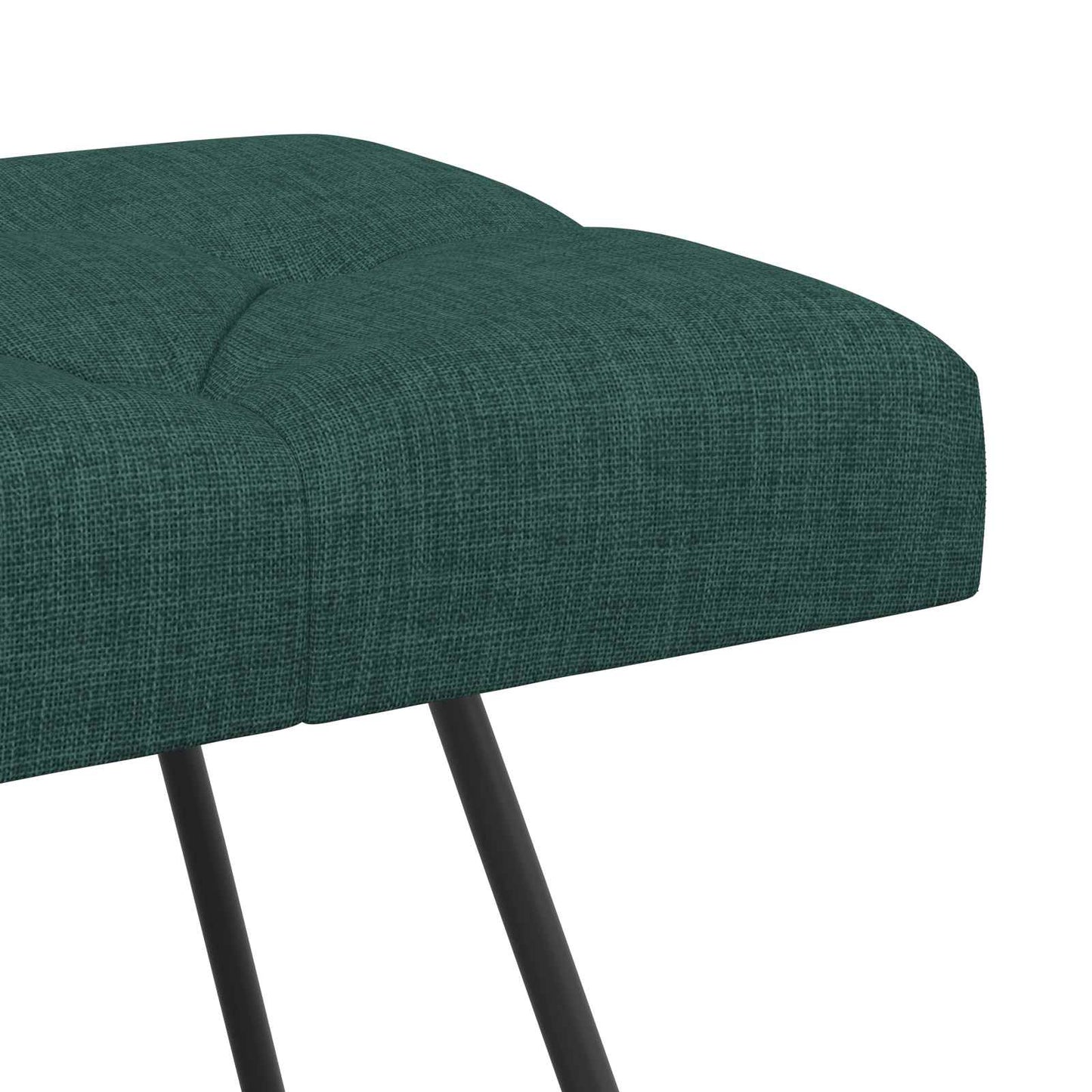 Bænk med knap tufting Mørkegrøn 80 x 40 x 46 cm Stof
