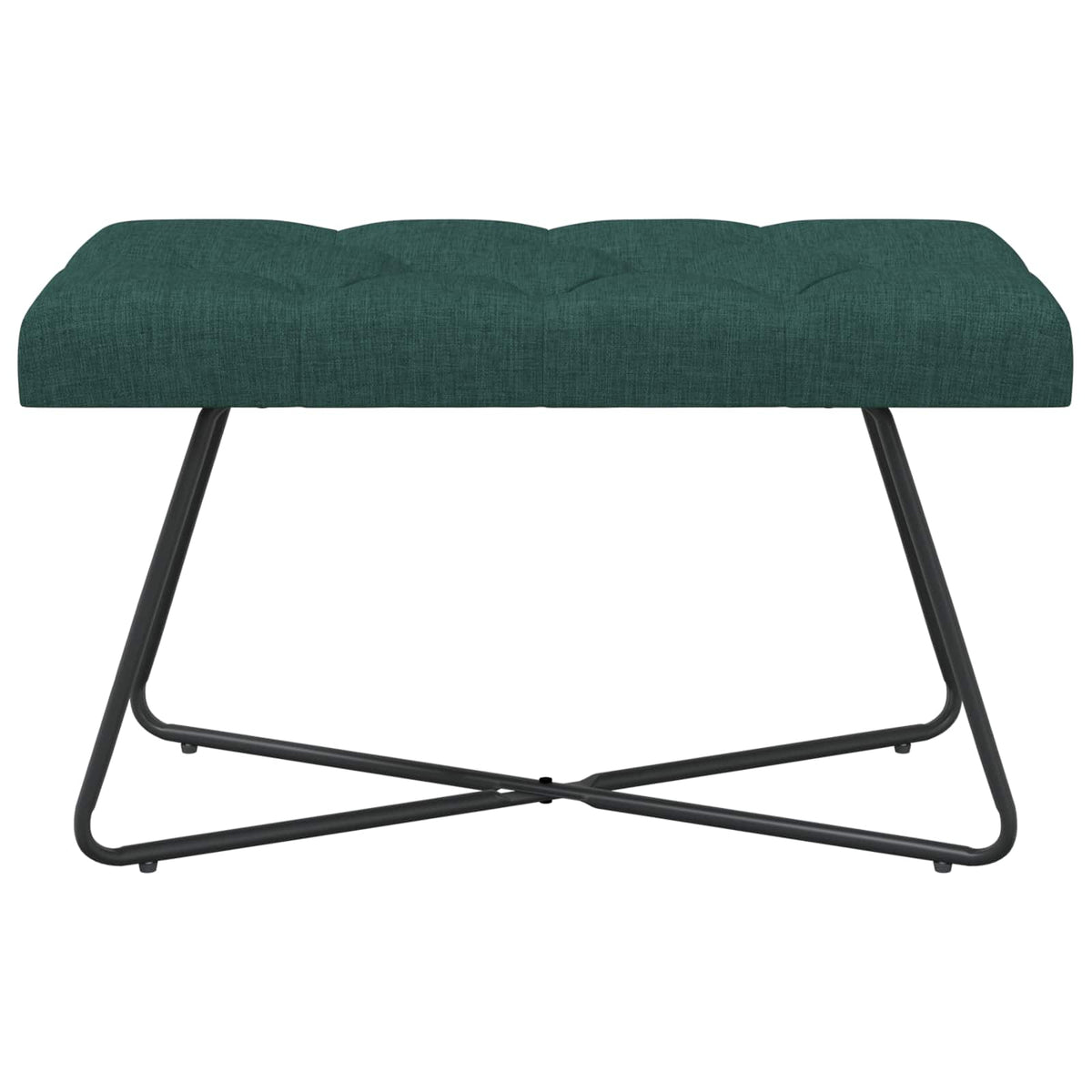 Bænk med knap tufting Mørkegrøn 80 x 40 x 46 cm Stof