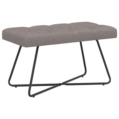 Bænk med knap tufting Gråbrun 80 x 40 x 46 cm Stof Knap tufted