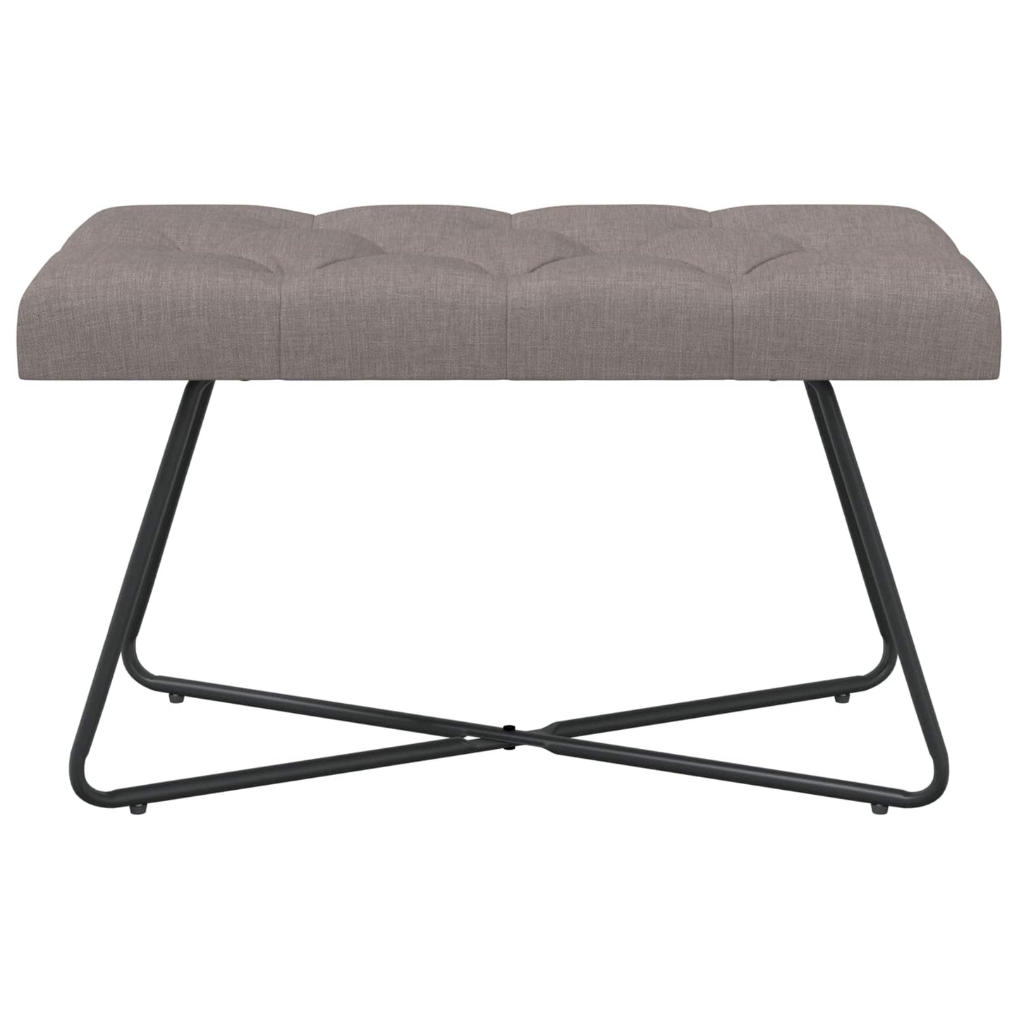 Bænk med knap tufting Gråbrun 80 x 40 x 46 cm Stof Knap tufted