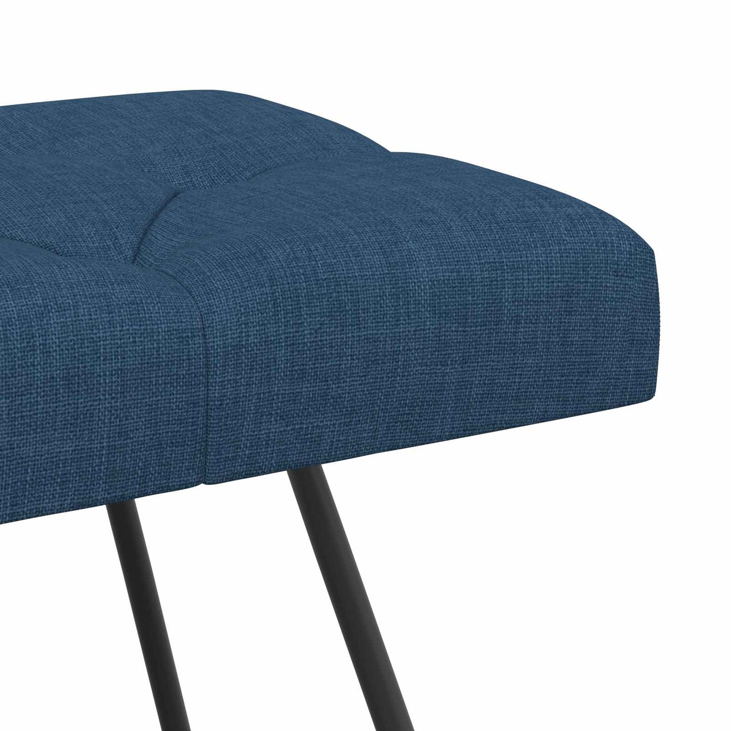 Bænk med knap tufting Blå 80 x 40 x 46 cm Stof