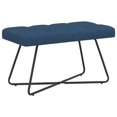 Bænk med knap tufting Blå 80 x 40 x 46 cm Stof
