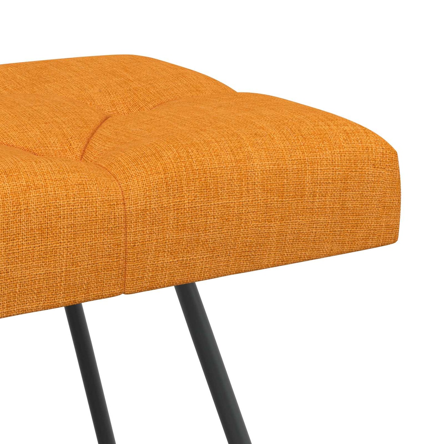 Bænk med knap tufting Mørk Gul 80 x 40 x 46 cm Stof
