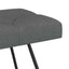 Bænk med knap tufting Mørkegrå 110 x 40 x 46 cm Stof