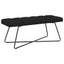 Bænk med knap tufting Sort 110 x 40 x 46 cm Stof