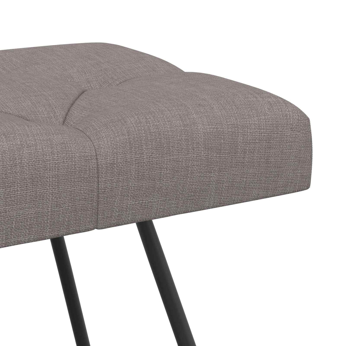 Bænk med knap tufting Gråbrun 110 x 40 x 46 cm Stof Knap tufted