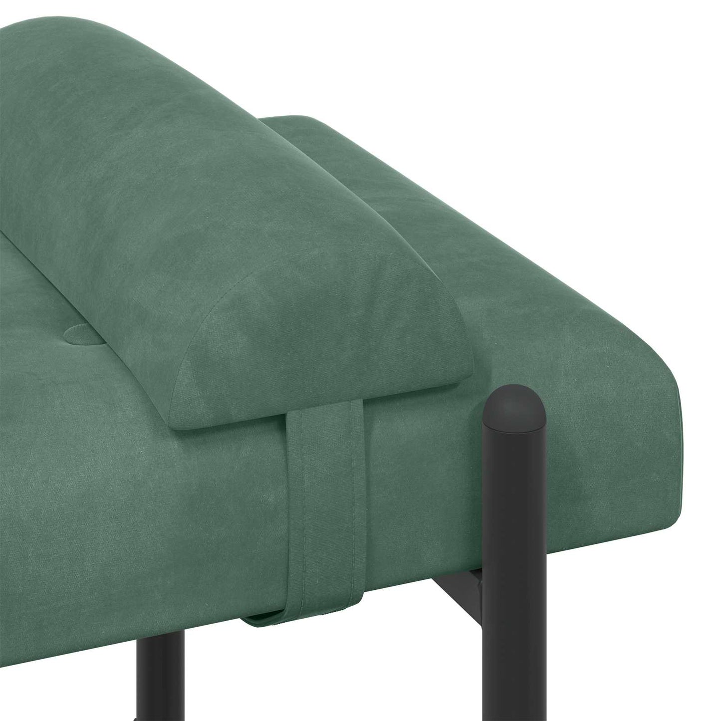 Knappet bænk med puder Havgrøn 110 x 40 x 46 cm Fløjl