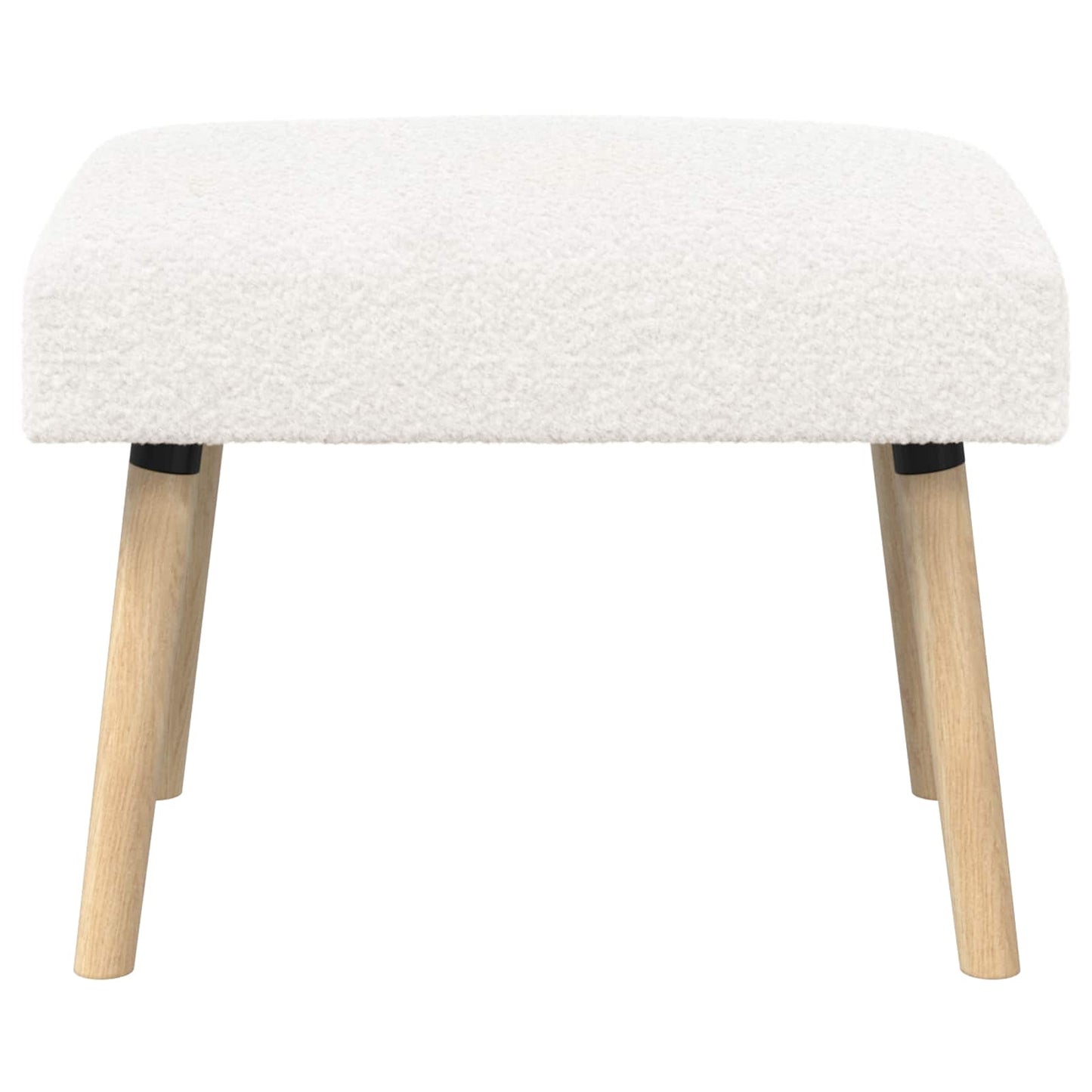bænk Ensfarvet Cremefarvet 60 x 40 x 45 cm Bouclé