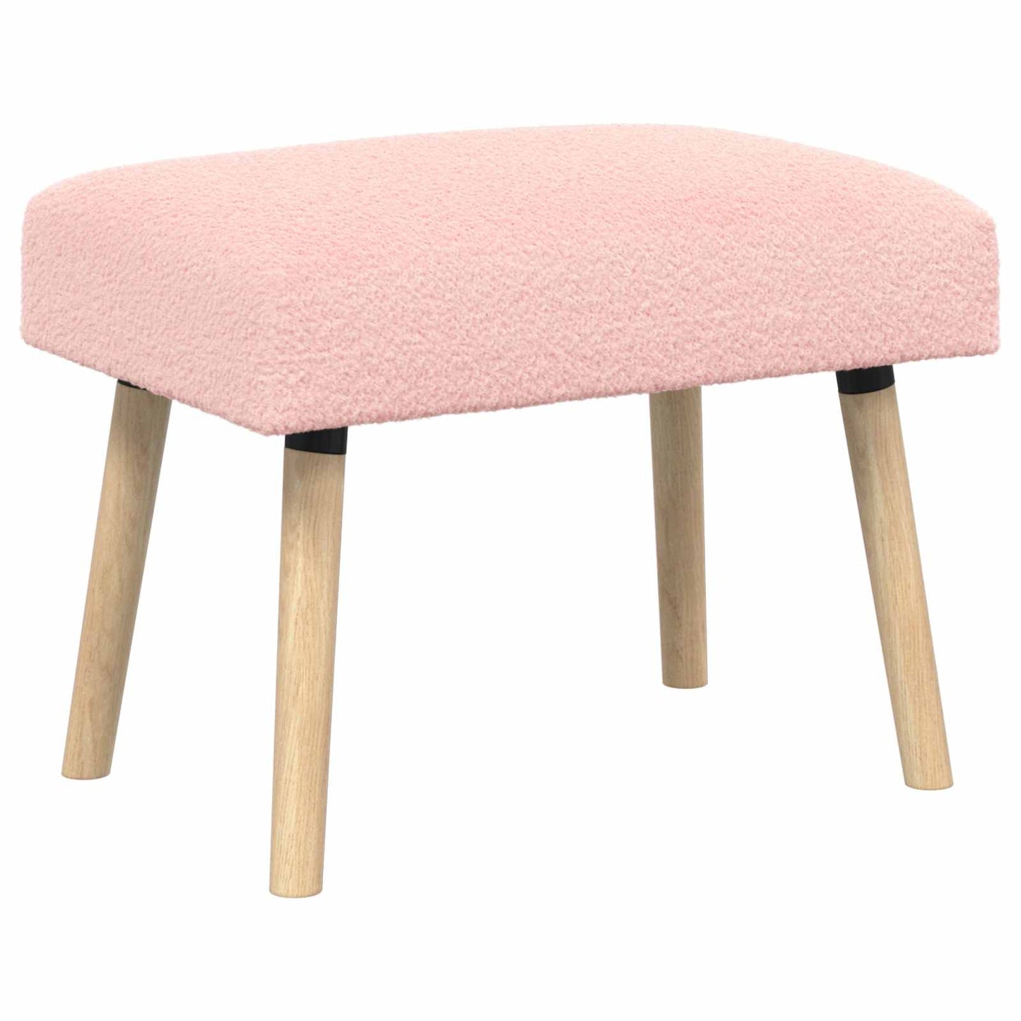 bænk Ensfarvet Lyserød 60 x 40 x 45 cm Bouclé