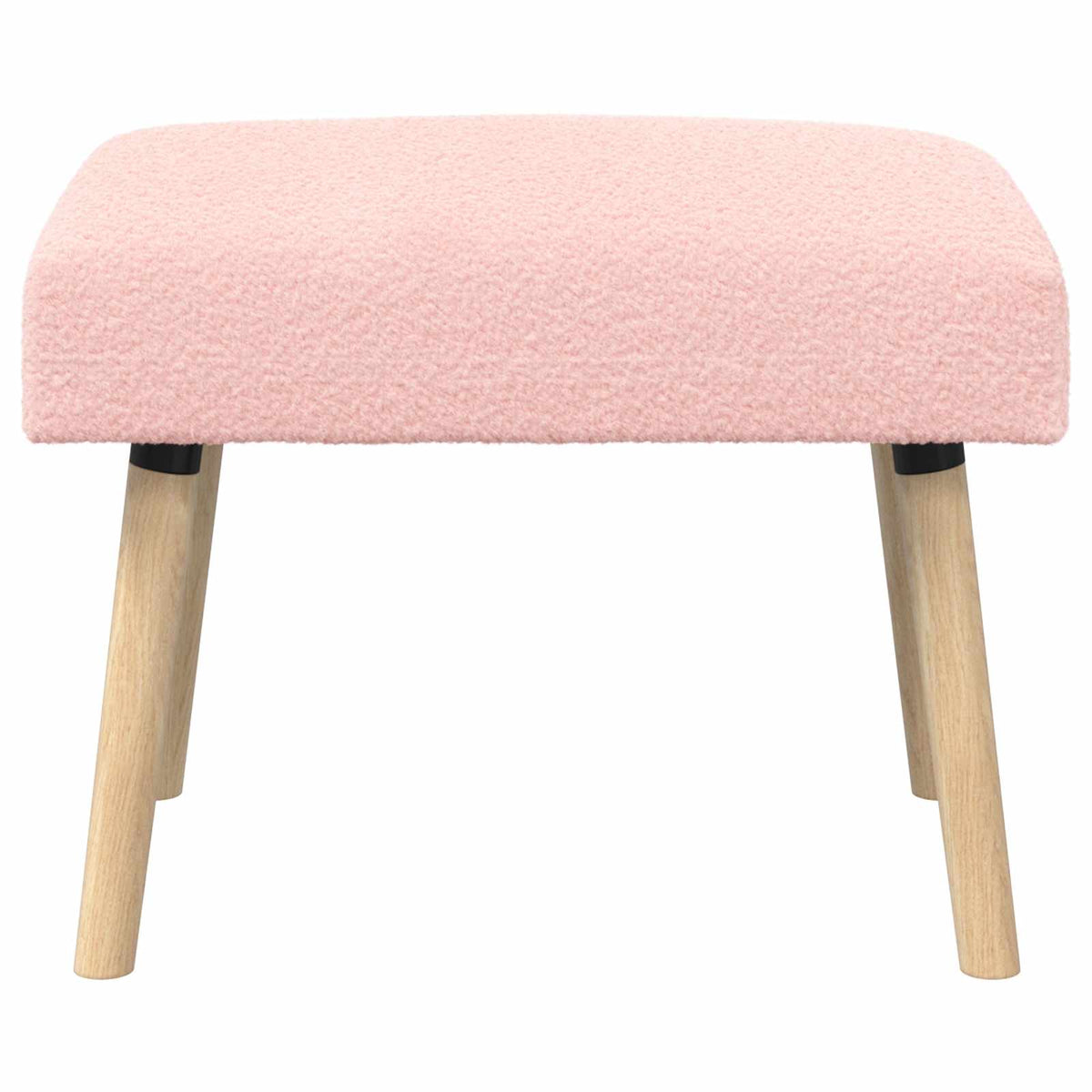 bænk Ensfarvet Lyserød 60 x 40 x 45 cm Bouclé