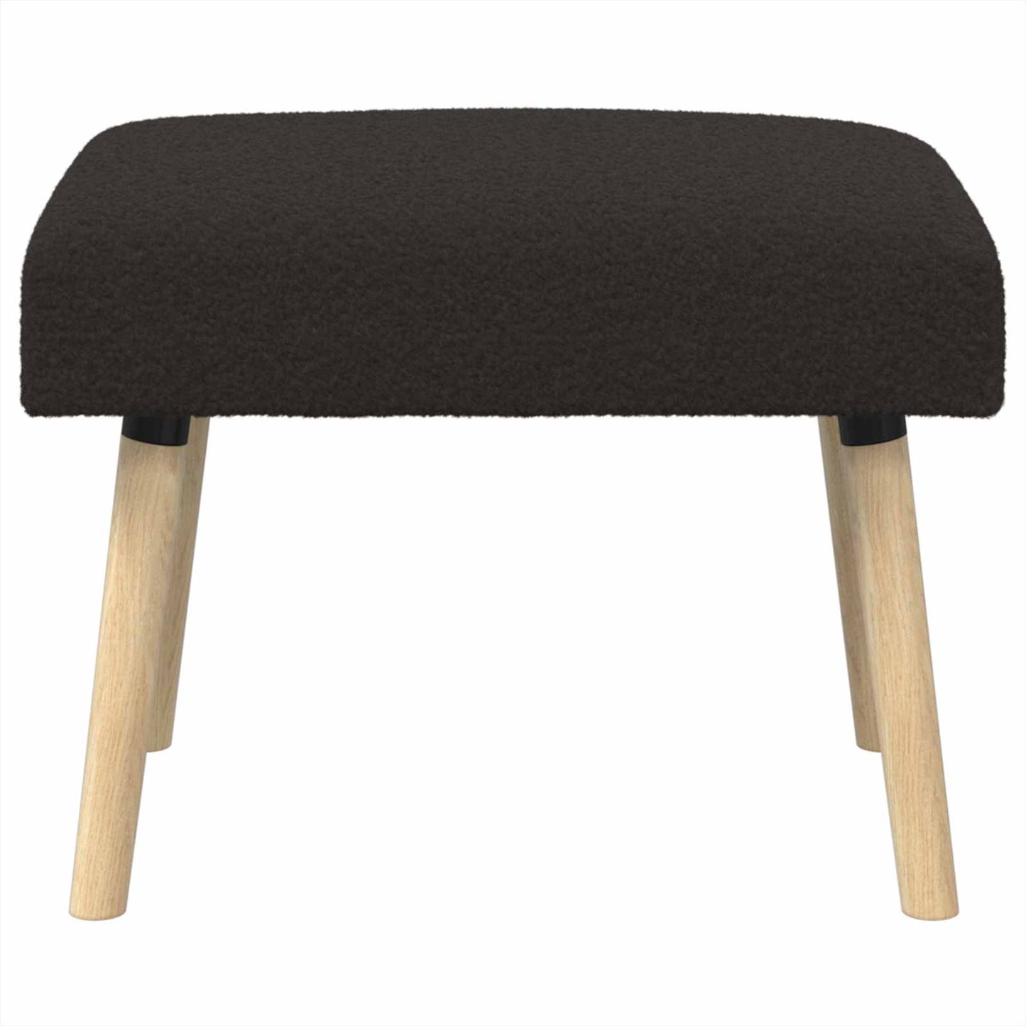 bænk Ensfarvet Sort 60 x 40 x 45 cm Bouclé