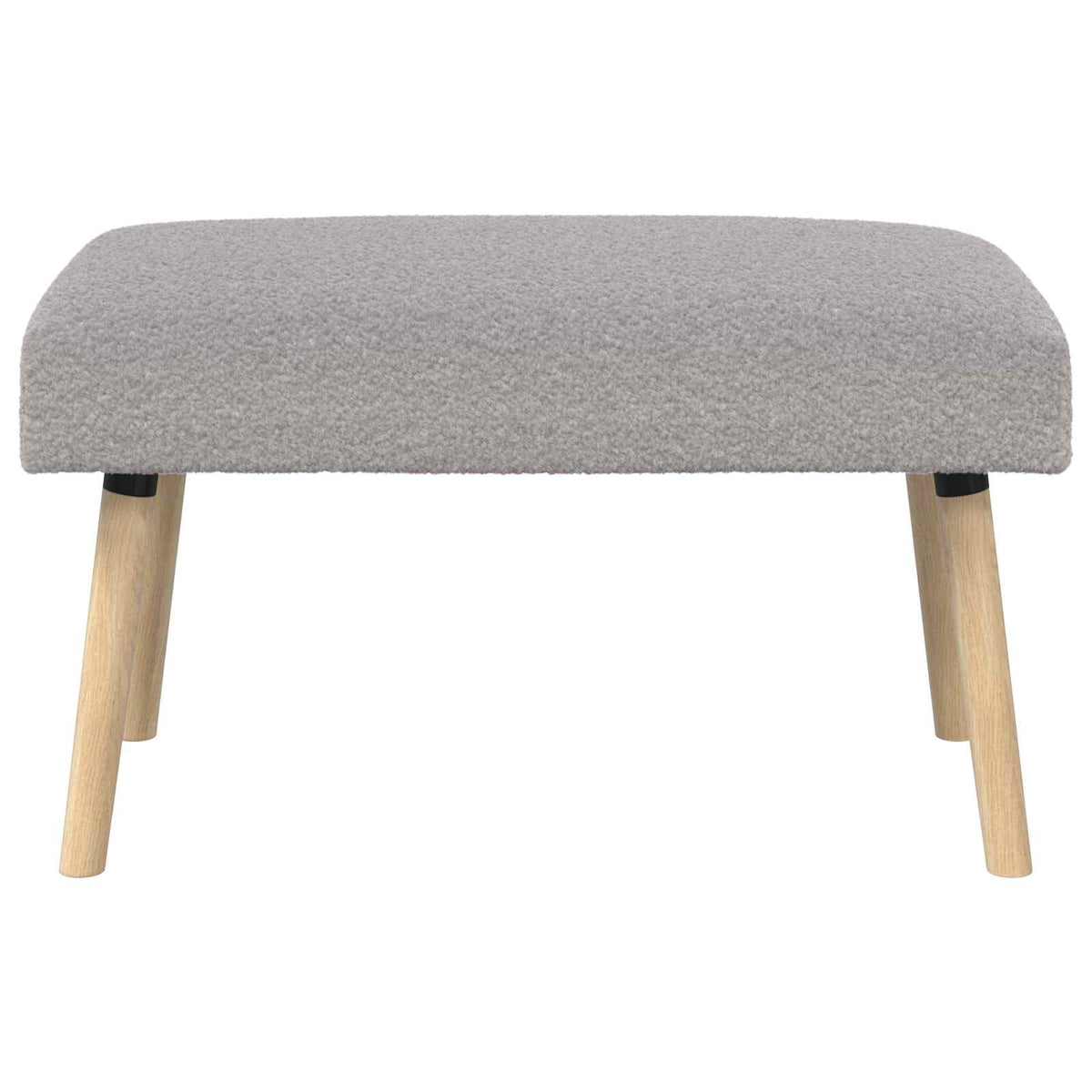 bænk Ensfarvet Lysegrå 80 x 40 x 46 cm Bouclé