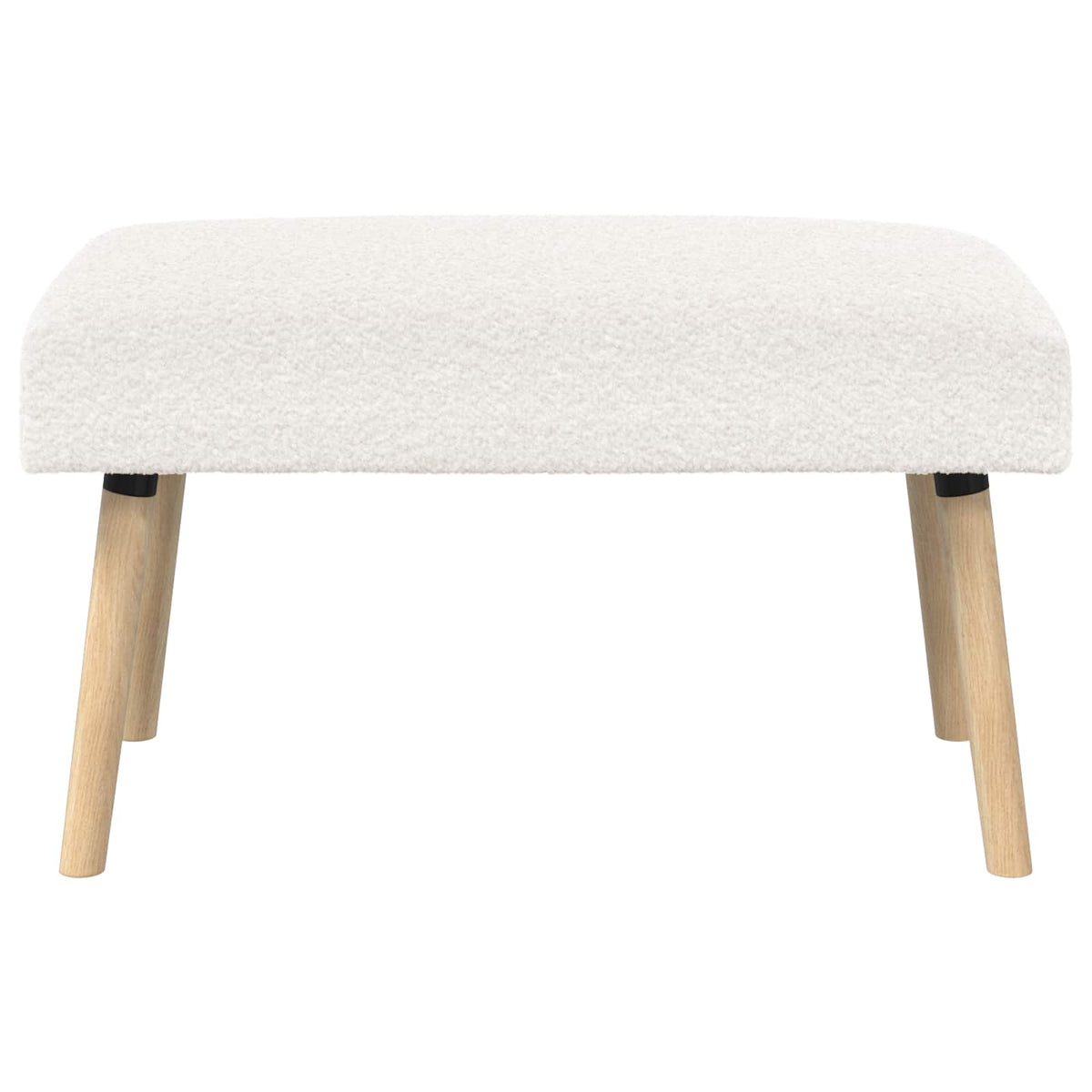 bænk Ensfarvet Cremefarvet 80 x 40 x 46 cm Bouclé