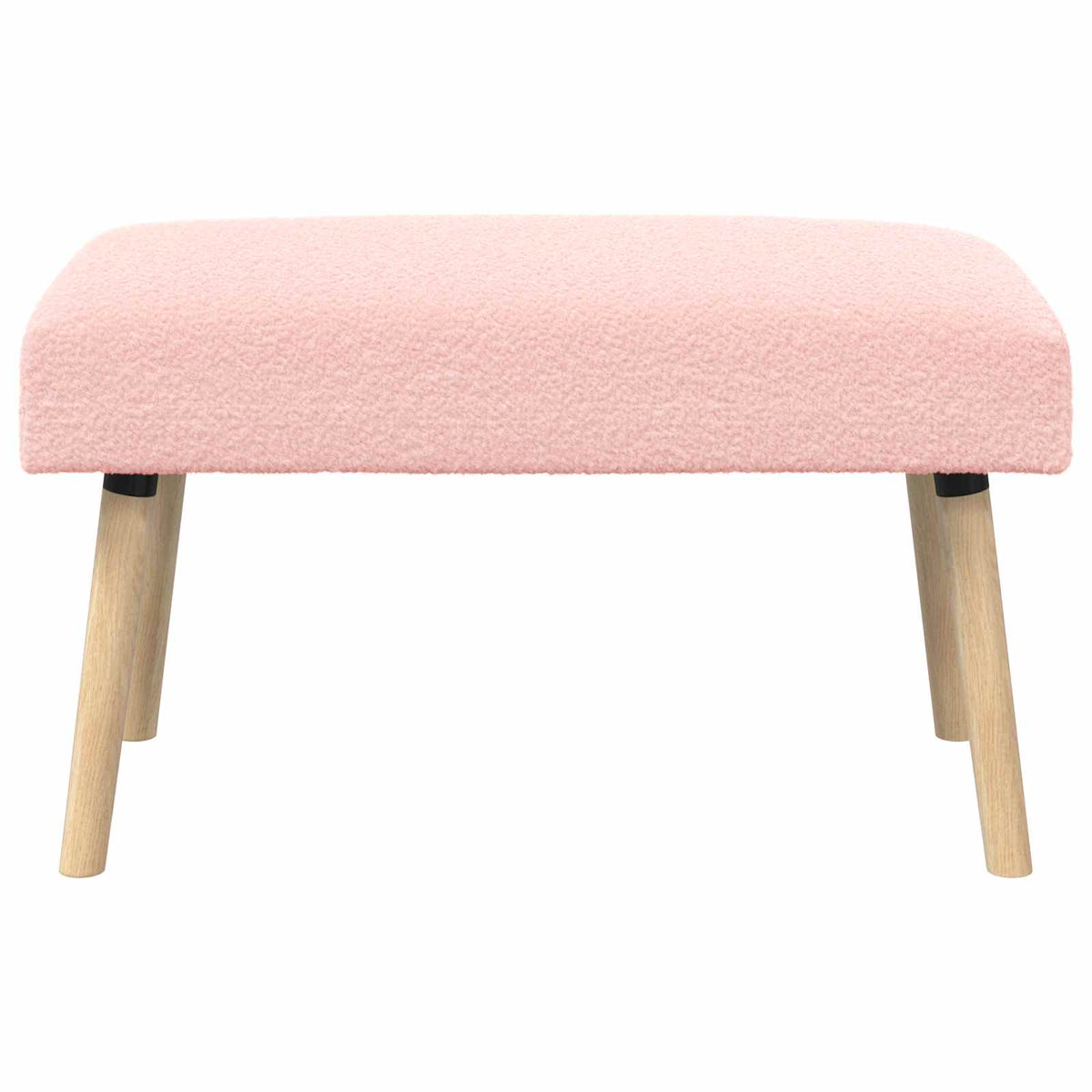 bænk Ensfarvet Lyserød 80 x 40 x 46 cm Bouclé