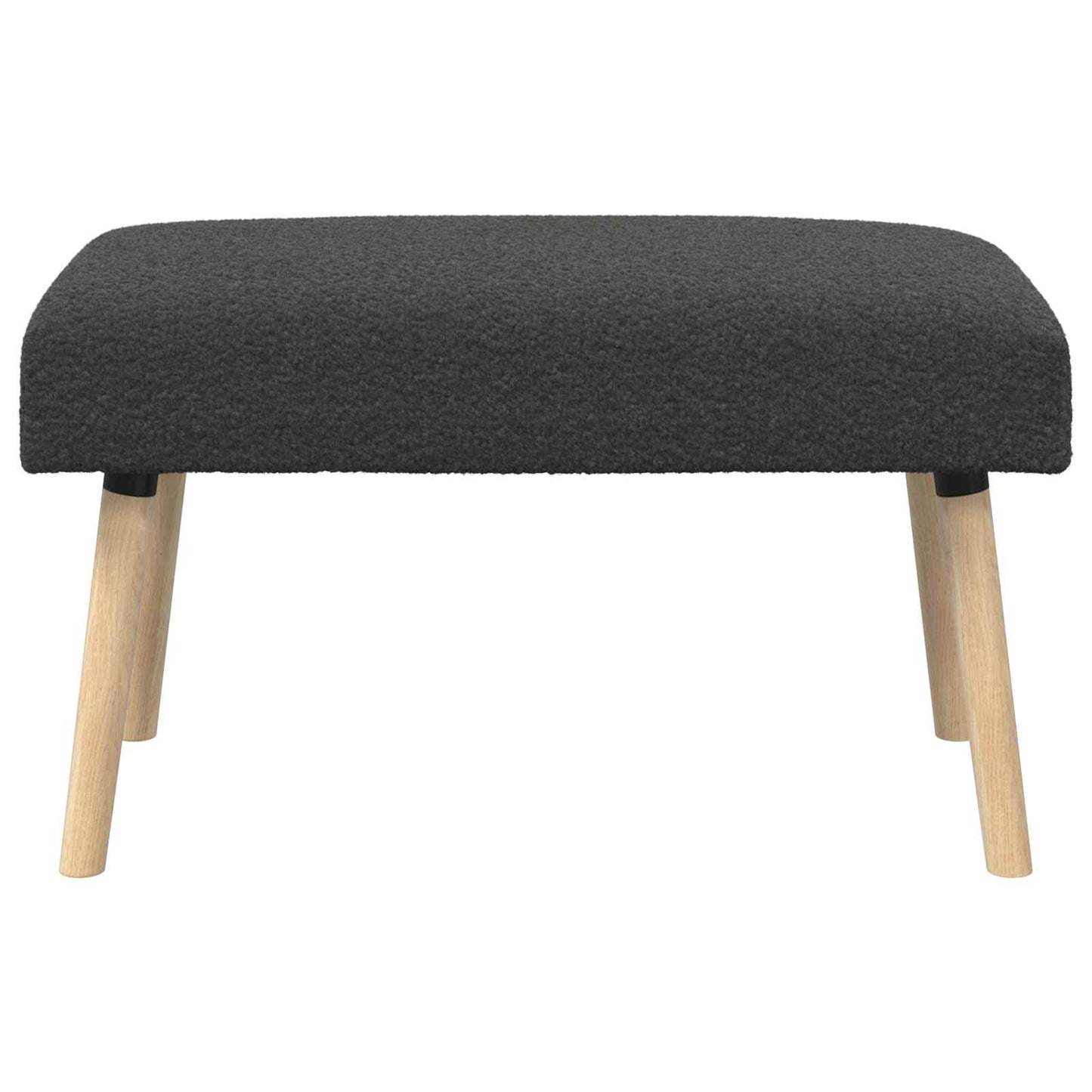 bænk Ensfarvet Mørkegrå 80 x 40 x 46 cm Bouclé