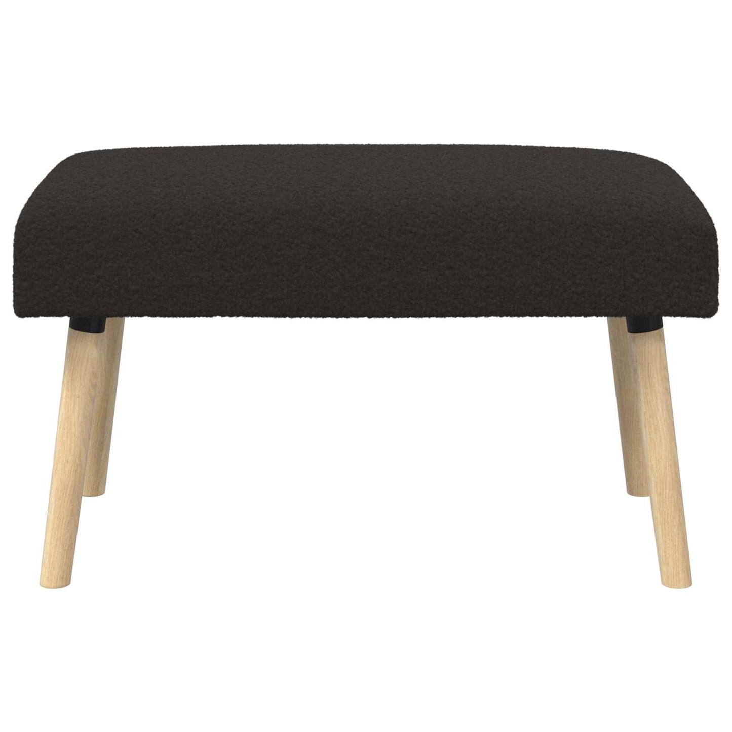 bænk Ensfarvet Sort 80 x 40 x 46 cm Bouclé