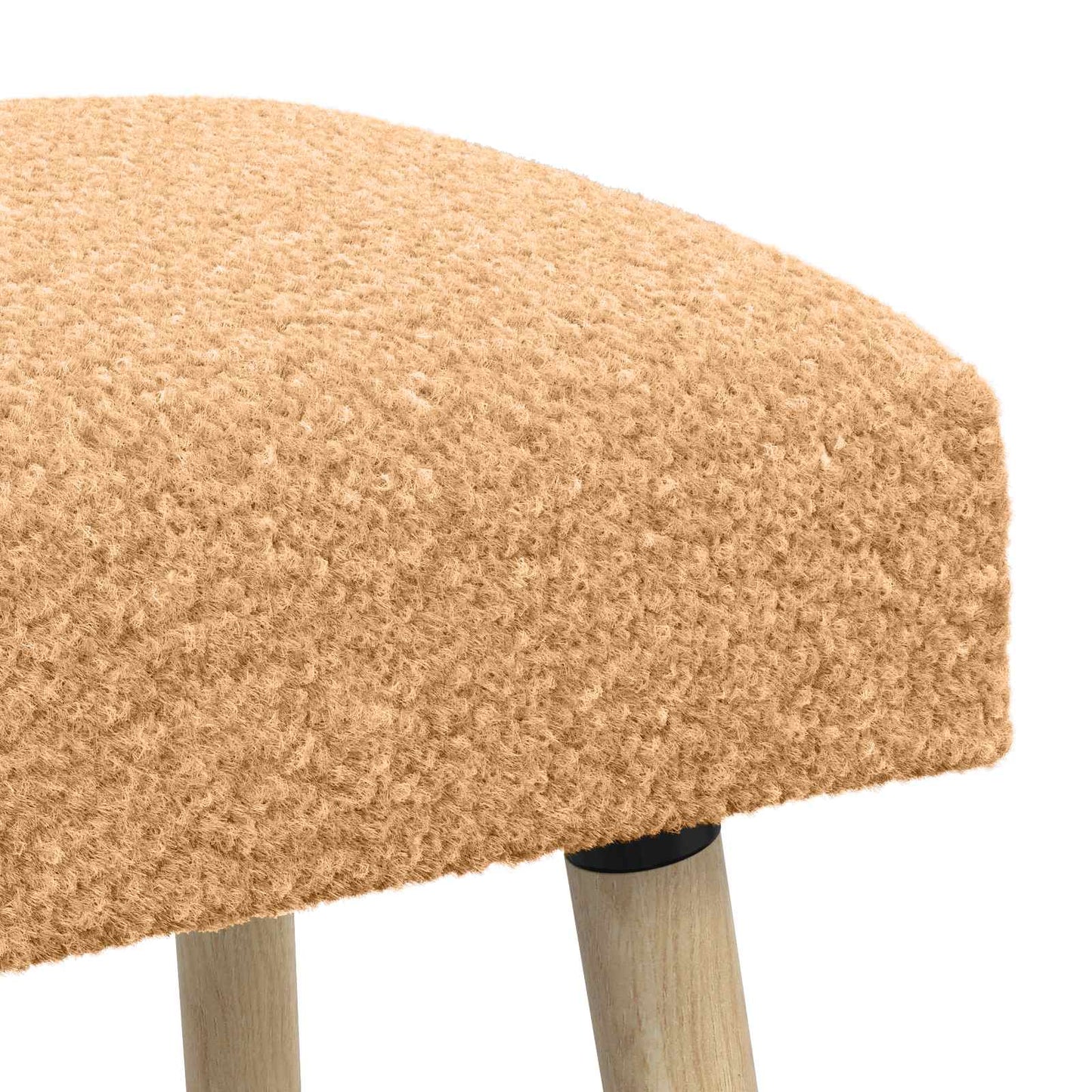 bænk Ensfarvet Beige 80 x 40 x 46 cm Bouclé