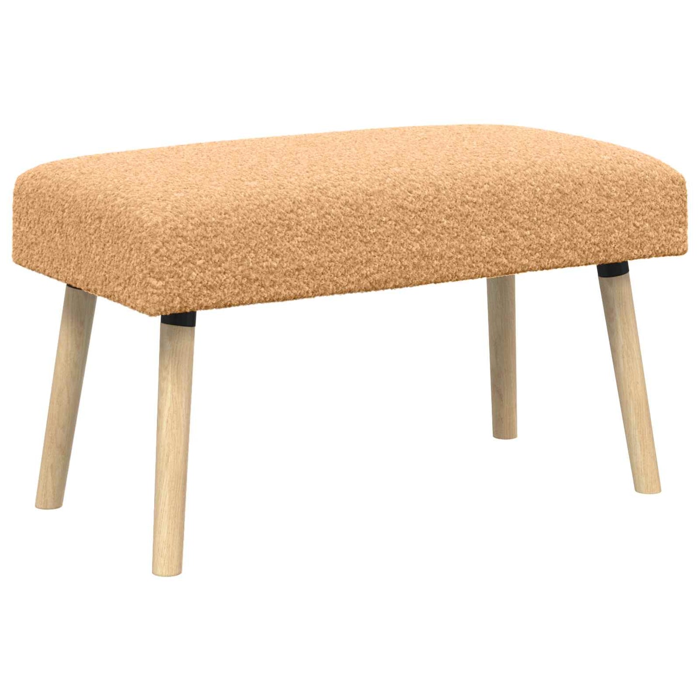 bænk Ensfarvet Beige 80 x 40 x 46 cm Bouclé